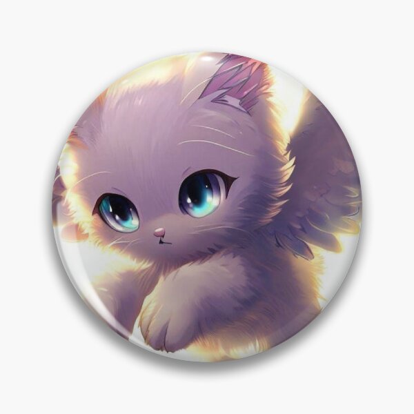 Item preview, Enchanting Whiteness: The Cute Cat with Mysterious Wings designed and sold by SeraphinaBlaze.
