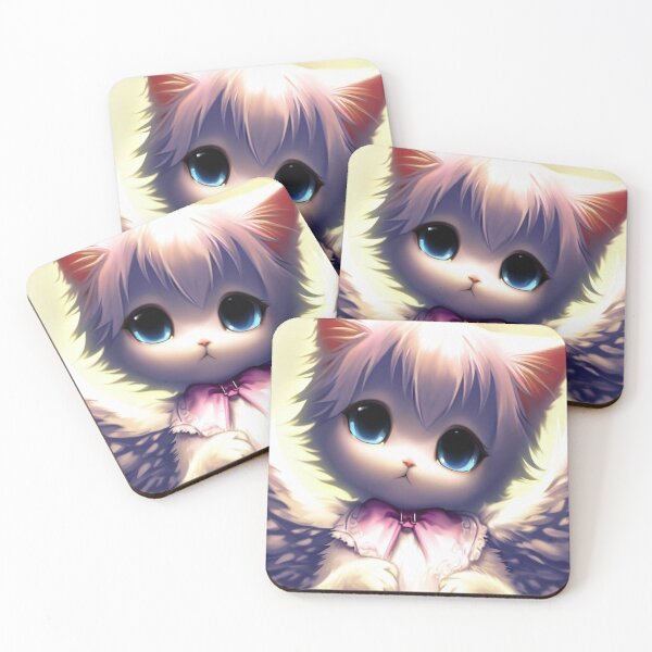 Item preview, Wings of Wonder: The Darling White Cat Soars with Enigmatic Grace designed and sold by SeraphinaBlaze.