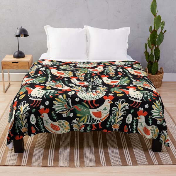 Item preview, Playful Chickens Amidst Nature's Foliage: A Helsinki-Modernist Fusion designed and sold by Walubby Waro.