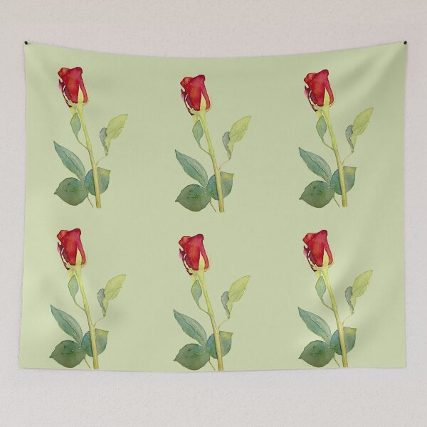 Item preview, Watercolor Single Perfect Long Stem Rose   designed and sold by LkateMc.