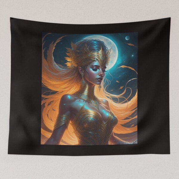 Item preview, Mystical Moonlight: Enchanting Woman Under the Lunar Glow designed and sold by OrionFrost.