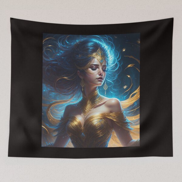 Item preview, Ethereal Elegance: Captivating Lady Bathed in Moon's Radiance designed and sold by OrionFrost.