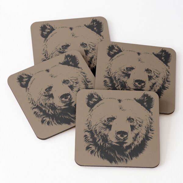 Item preview, Grizzly Bear Face Sticker T-shirt Art designed and sold by allthis.