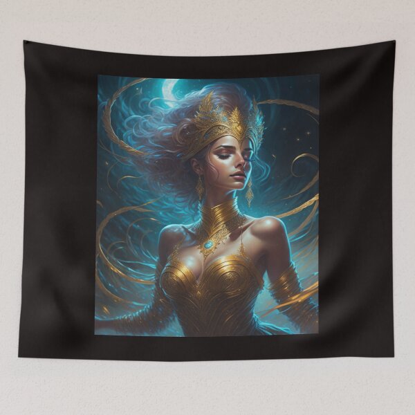 Item preview, Lunar Luminescence: Graceful Woman Illuminated by Enigmatic Moonlight designed and sold by OrionFrost.