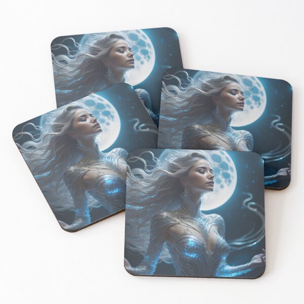 Item preview, Night's Enchantment: Alluring Woman in the Spell of Moon's Glow designed and sold by OrionFrost.
