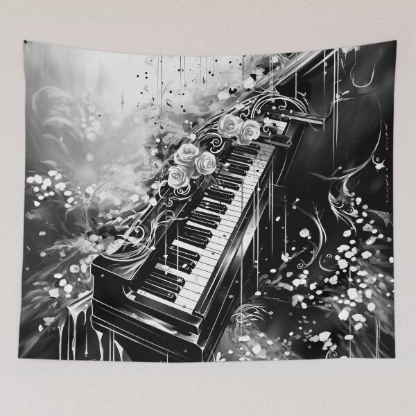 Item preview, Musical Notes Keyboard - Musical Theme Art for Music Lovers designed and sold by solrevolver.