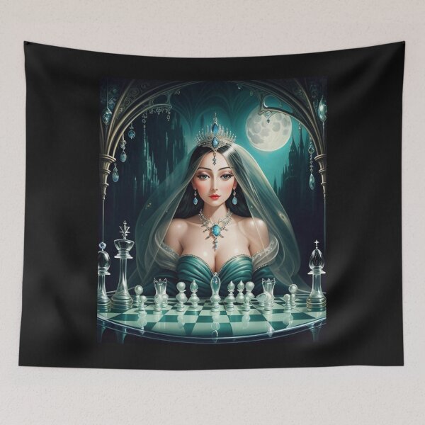 Item preview, Mystic Moves: Alluring Woman Conquering the Chessboard's Enchantment designed and sold by ThorneEvernight.