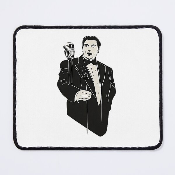 Item preview, Enrico Caruso Embracing his Microphone Silhouette designed and sold by MinimalistHaven.
