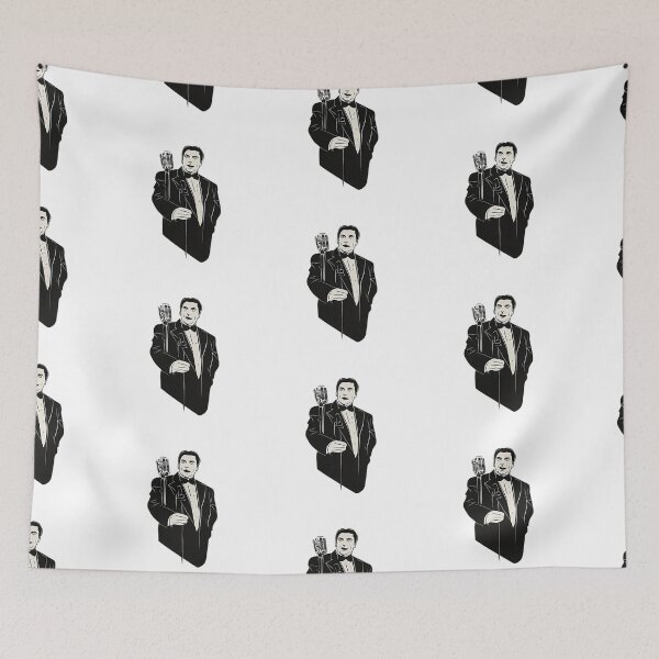 Item preview, Enrico Caruso Embracing his Microphone Silhouette designed and sold by MinimalistHaven.
