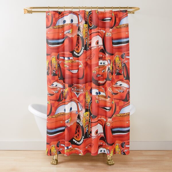 Lightning Mcqueen Shower Curtains for Sale Redbubble