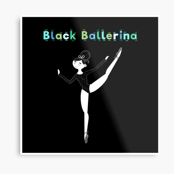 Black Ballerina Metal Print