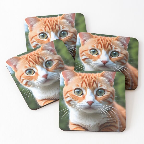 Item preview, Gato naranja - Arte digital moderno designed and sold by Ai-michiart.