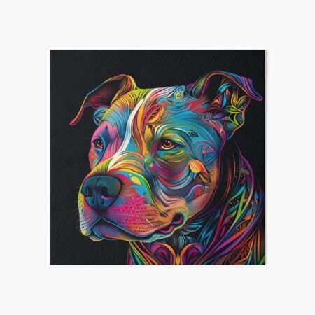 Colorful Pit Bull Art Jigsaw Puzzle