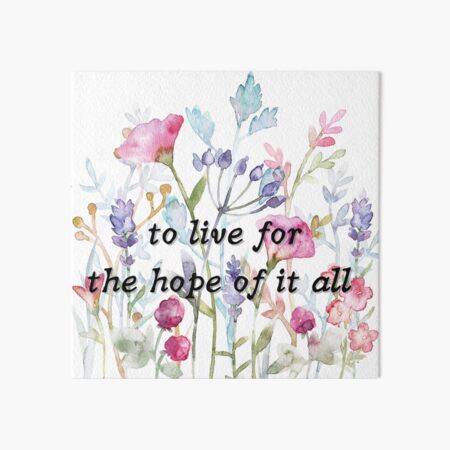 Artikel-Vorschau von August Lyrics – To Live For The Hope of It All, designt und verkauft von Kelsey Gideon.