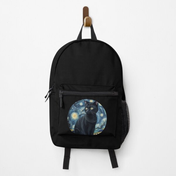 Item preview, Starry night Black Cat Van gogh Style designed and sold by Vangoholic.