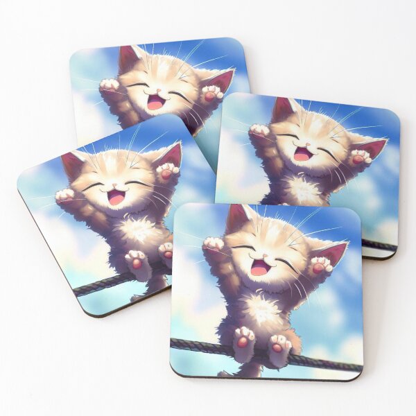 Item preview, Swinging Whiskers: Adorable Cat Enjoying a Rope Swing designed and sold by NovaBane.