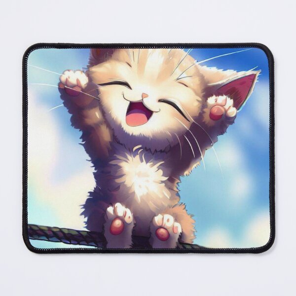 Item preview, Swinging Whiskers: Adorable Cat Enjoying a Rope Swing designed and sold by NovaBane.