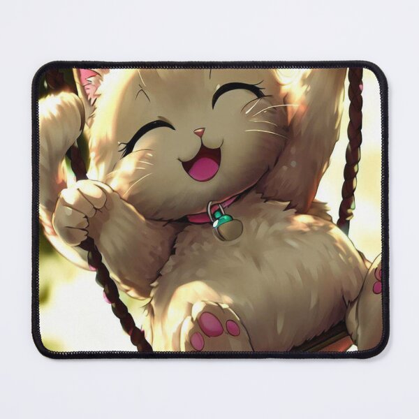Item preview, Feline Serenity: Charming Kitty Lounging on a Rope Swing designed and sold by NovaBane.