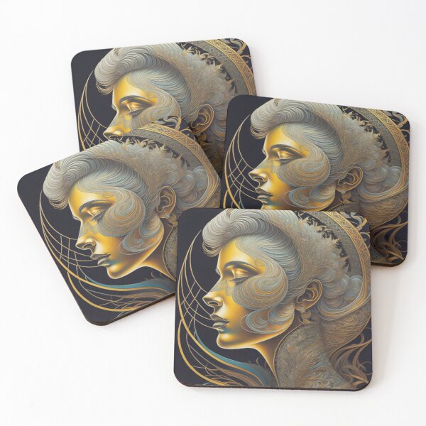 Item preview, Dreamlike Strokes: Graceful Woman's Portrait in Otherworldly Bands of Color designed and sold by SolaraNocturne.