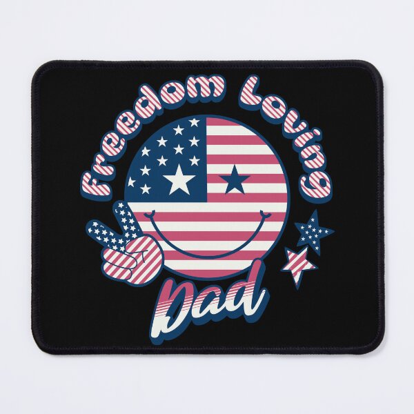 Item preview, Freedom Loving Dad with USA Smiley Face designed and sold by TheUSAFantasy.