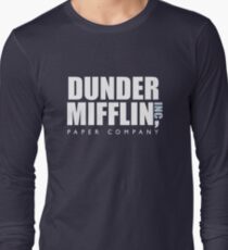 Dunder Mifflin The Office Logo Long Sleeve T-Shirt