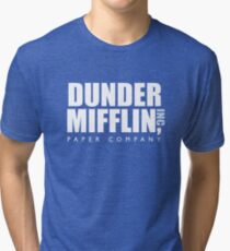 Dunder Mifflin The Office Logo Tri-blend T-Shirt