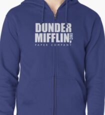 Dunder Mifflin The Office Logo Zipped Hoodie
