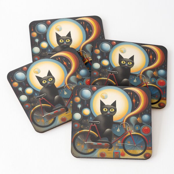 Item preview, The Surreal Cycling Cat". designed and sold by Art-Vortex-fr.