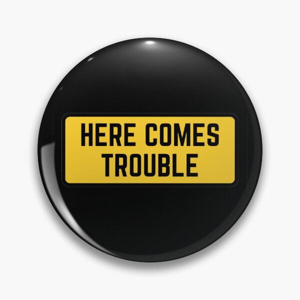 Item preview, Here Comes Trouble - Cool Motorcycle Or Funny Helmet Stickers And Bikers Gifts Sticker designed and sold by LostTraveller.