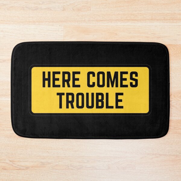Item preview, Here Comes Trouble - Cool Motorcycle Or Funny Helmet Stickers And Bikers Gifts Sticker designed and sold by LostTraveller.