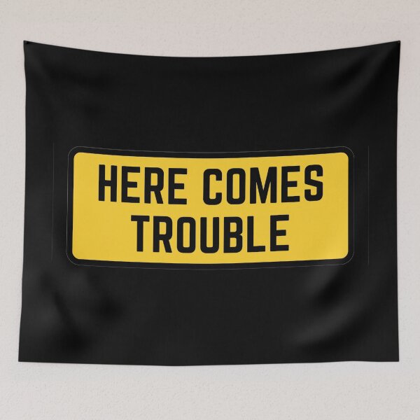 Item preview, Here Comes Trouble - Cool Motorcycle Or Funny Helmet Stickers And Bikers Gifts Sticker designed and sold by LostTraveller.