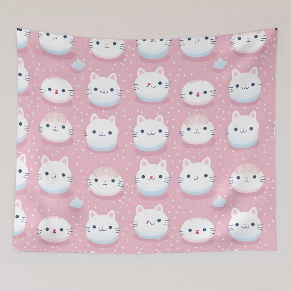 Item preview, Adorable Cat Artistry Seamless Pattern designed and sold by AlienSkinEyes.