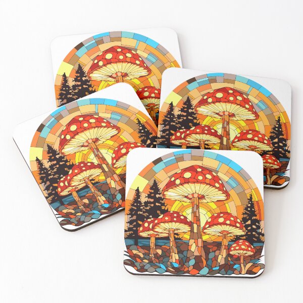 Item preview, Mosaic mushroom art frilled with colors and tones designed and sold by LeenHaus.