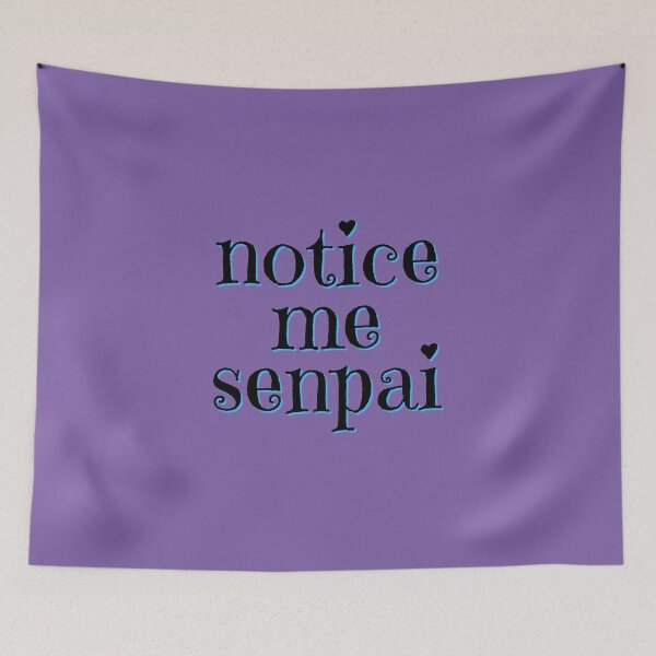 Item preview, Notice Me Senpai - black and blue designed and sold by addie-plays.