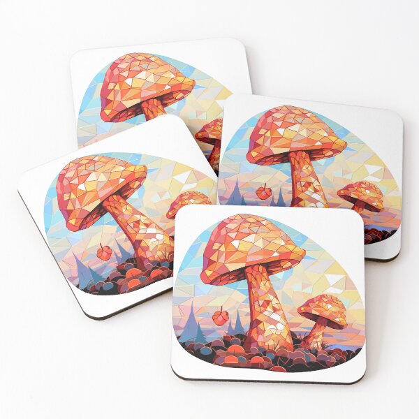 Item preview, Mosaic mushroom art frilled with colors and tones designed and sold by LeenHaus.