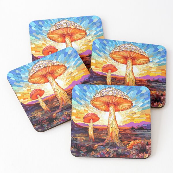 Item preview, Mosaic mushroom art frilled with colors and tones designed and sold by LeenHaus.