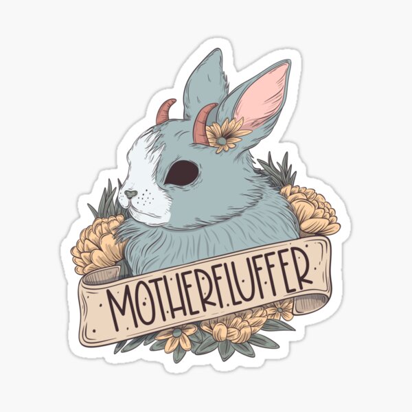 Demon bunny motherfluffer Sticker