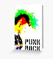Punk Rock Mohawk Greeting Card
