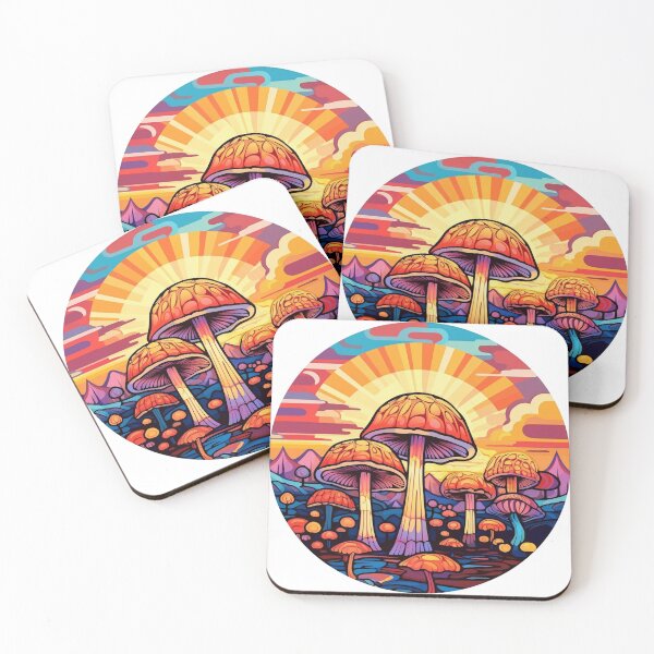 Item preview, Mosaic mushroom art frilled with colors and tones designed and sold by LeenHaus.