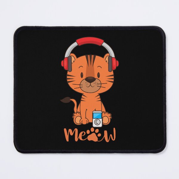 Item preview, Cat With Headphone Listening Music designed and sold by Heart Stamp.