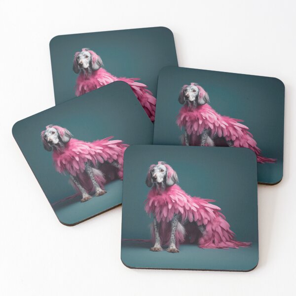 Item preview, English Setter in Pink Feathers Outfit - Beautiful Dog Art designed and sold by DigitalArties.