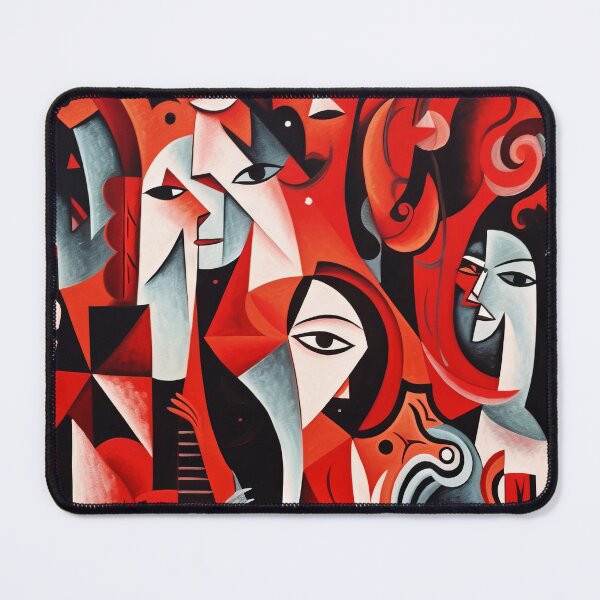 Item preview, Red Expression: Cubist Symphony in Art designed and sold by Piotrek0001.