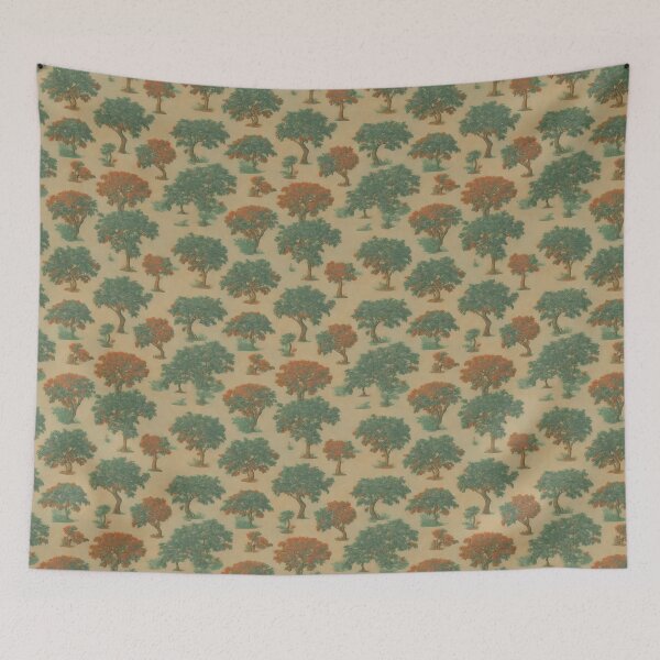 Item preview, date tree and leaf bright and colorful Seamless patterns designed and sold by RocketArtInd.