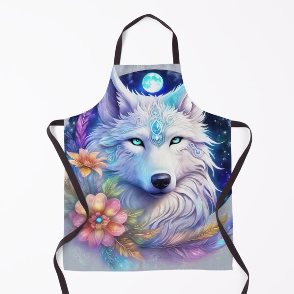 Artikelvorschau, Schimmernd, Glitzer, lebendige Farben, leuchtend, Fantasy-Wolf entworfen und verkauft von BirdsnStuff.