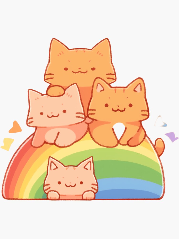 Cute Cats Sticker for Sale by KLYPStickers