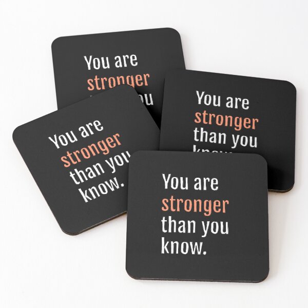 Item preview, You are stronger than you know. (Black Edition) designed and sold by QuotopiaThreads.