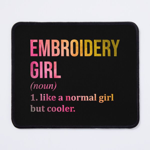 Item preview, Embroidery Girl Definition in Watercolor designed and sold by XCIV.