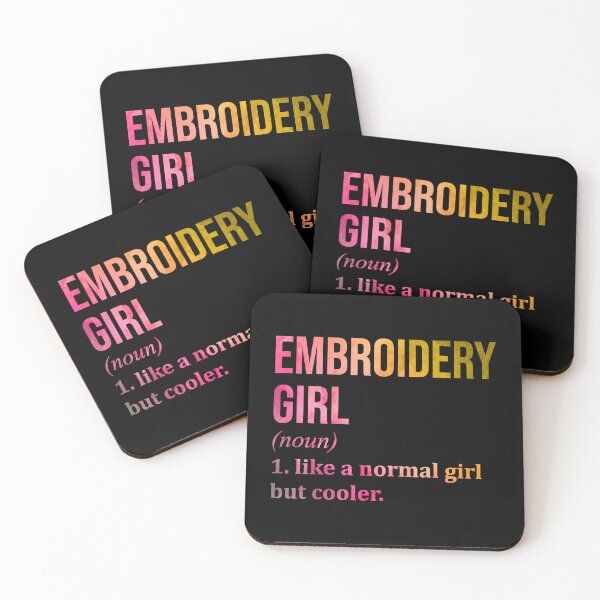 Item preview, Embroidery Girl Definition in Watercolor designed and sold by XCIV.