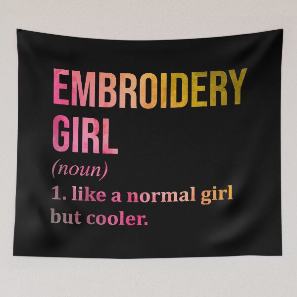 Item preview, Embroidery Girl Definition in Watercolor designed and sold by XCIV.