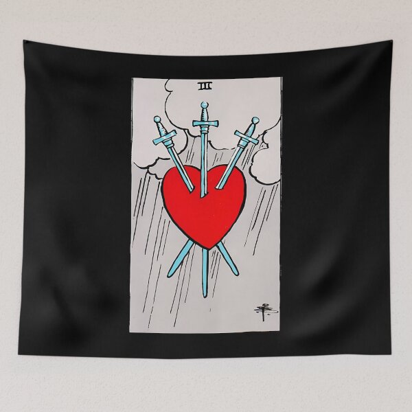 Item preview, Three of Swords Tarot  	 designed and sold by fctqffqggy27.